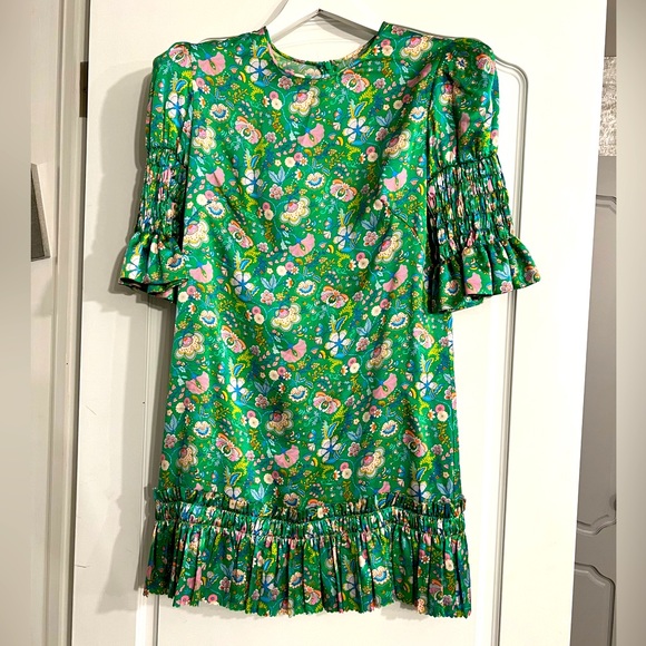 The Vampires Wife Floral Silk Mini Dress - Picture 4 of 14